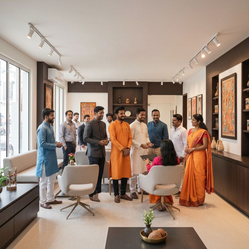 Thriving local business with customers