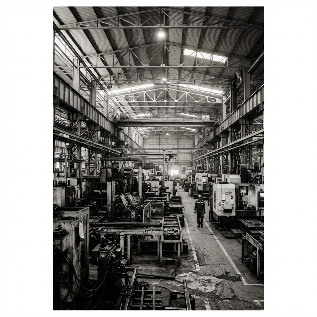 Indian manufacturing team working on a factory floor